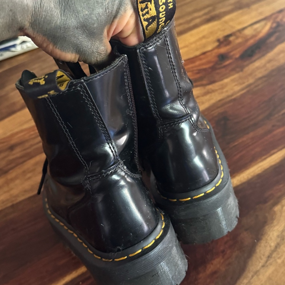 Dr. Martens Black Combat Boots - Picture 2 of 3